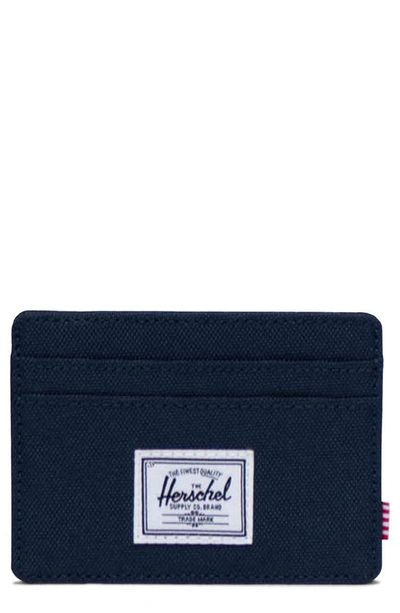 Herschel Supply Co. Charlie Rfid Card Case In Navy