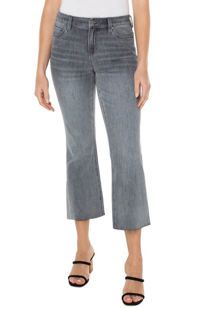 Liverpool Los Angeles Hannah Raw Hem Crop Flare Jeans In Kessler