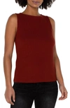 Liverpool Los Angeles Rib Boat Neck Tank In Deep Cinnamon