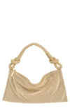 Cult Gaia Hera Nano Rhinestone Shoulder Bag In Sand Dollar