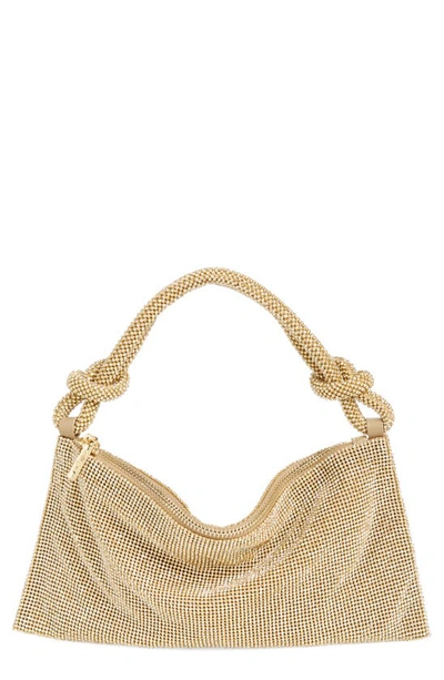 Cult Gaia Hera Nano Rhinestone Shoulder Bag In Sand Dollar