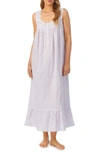 Eileen West Ballet Sleeveless Cotton Nightgown In White Ditsy