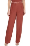 Dkny Mix Media Wide Leg Pants In Bricklane