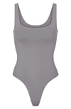 Skims Soft Smoothing Thong Bodysuit In Pacific