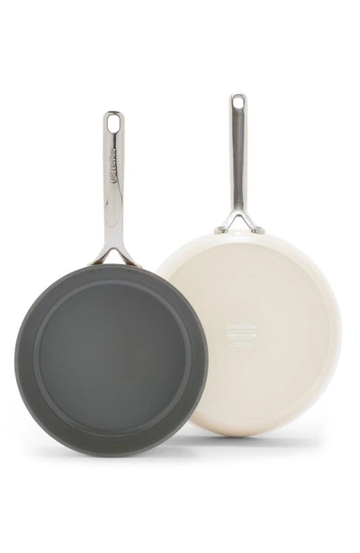 Greenpan Gp5 Two-piece Frying Pan Set In Cloud Cream