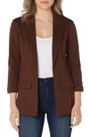 Liverpool Los Angeles Princess Detail Boyfriend Blazer In Brownstone