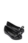 Melissa Kids' Ultragirl Bow Flat In Black