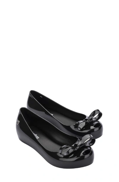 Melissa Kids' Ultragirl Bow Flat In Black