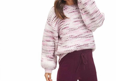 Splendid Space Dye Sweater In Black Cheery Multi