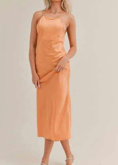 Sage The Label Jess Midi Dress In Apricot In Beige