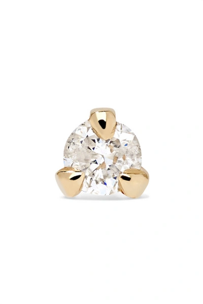 Stone And Strand Teeny 14-karat Gold Diamond Earring