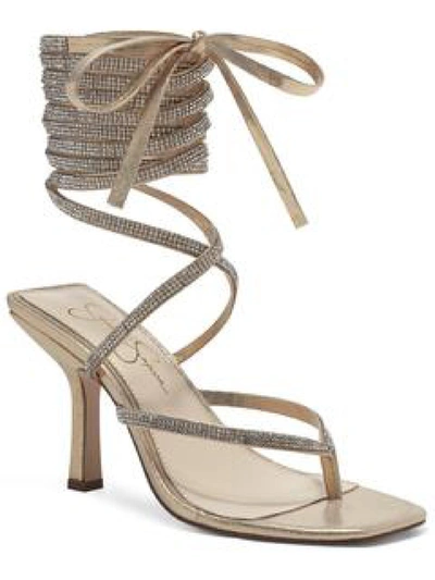 Jessica Simpson Kelsa2 Womens Microsuede Strappy Evening Sandals In Multi