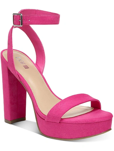 Bar Iii Ivy Womens Microfiber Ankle Strap Heels In Multi