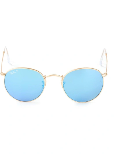 Ray Ban Round Sunglasses In Metallic