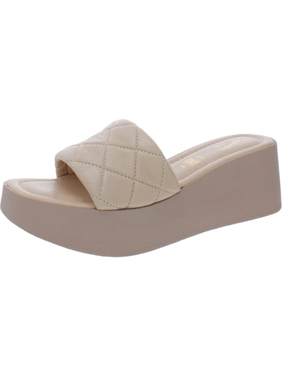 Seychelles High Note Womens Slip-on Leather Slide Sandals In Brown