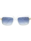 Cazal Square Frame Sunglasses In White