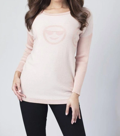Angel Reversible Emoji Sweater In Pink