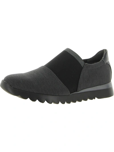 Munro Kj Womens Leather Lifestyle Slip-on Sneakers In Grey