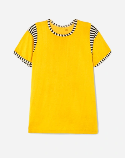 Marketplace 60s Rayon Jersey In Yellow