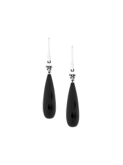 Ugo Cacciatori Hanging Skull Drop Earrings - Black