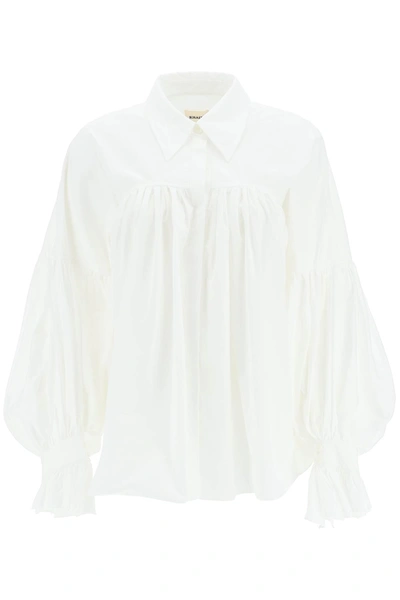 Khaite 'collie' Cotton Shirt In White