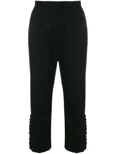 I'm Isola Marras Cropped Ruffle Trousers In Black