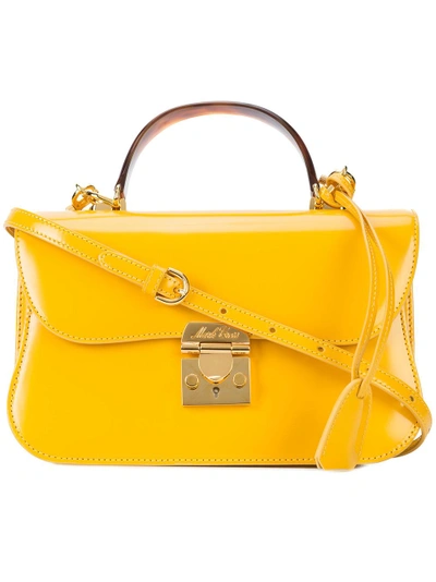 Mark Cross Accordion Style Bag In Yellow & Orange