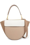 Wandler Hortensia Medium Color-block Leather Shoulder Bag In White