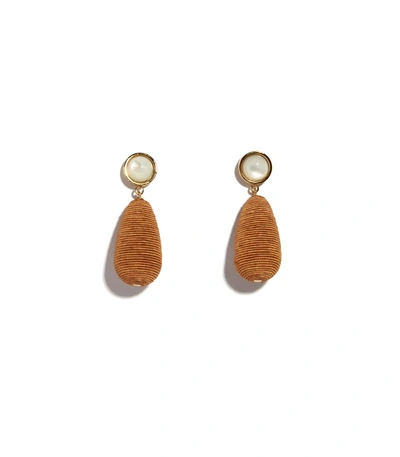 Lizzie Fortunato Gold Terracotta Drop Earrings