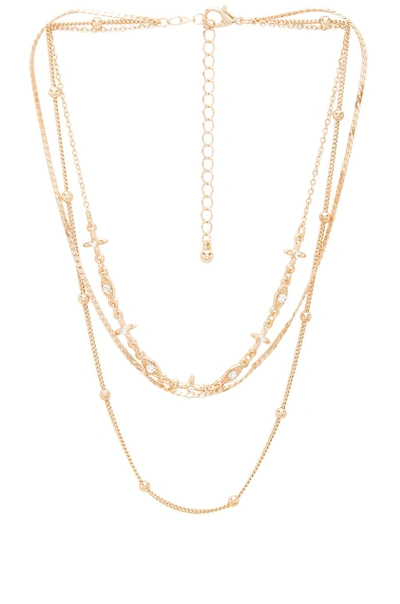 8 Other Reasons Mystic Necklace In Metallic Gold.
