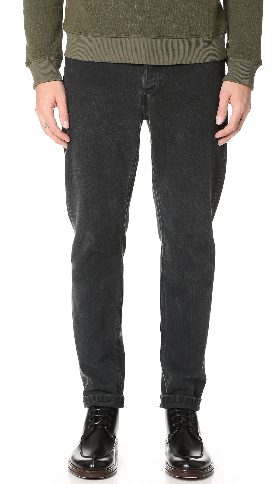 Low Standard Jeans In Faux Noir | ModeSens