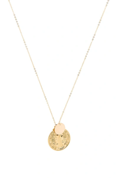 Erth Benito Necklace In Metallic Gold. In 14k Gold Filled