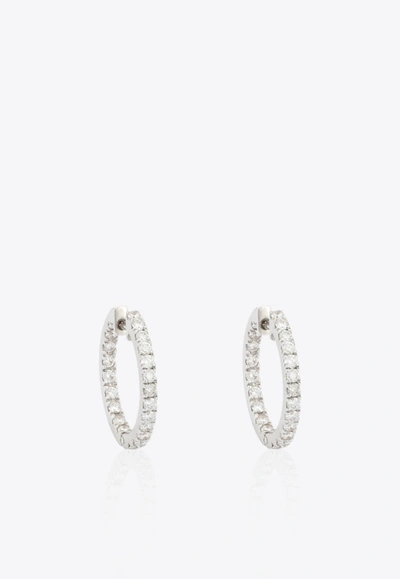 Vivid Jewelers Diamond Hoops In White-gold In White Gold