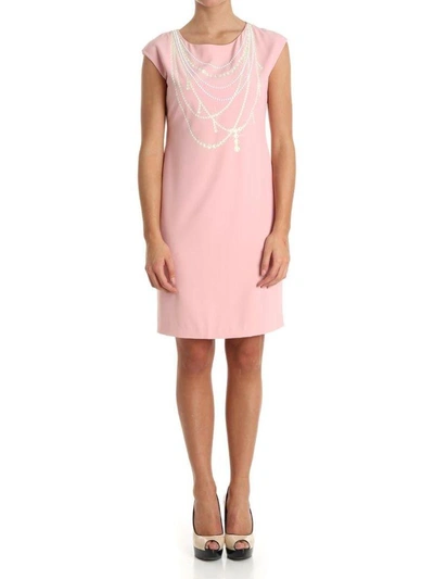 Boutique Moschino Crepe Dress In Pink