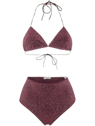 Oseree Lumière Bikini Set In Pink