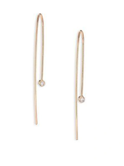 Zoë Chicco Diamond & 14k Yellow Gold Threader Drop Earrings