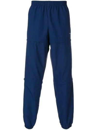 Balenciaga Logo-print Technical Track Pants In Blue
