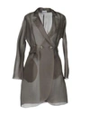 Armani Collezioni Belted Coats In Grey