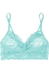 Cosabella Never Say Never Sweetie Stretch-lace Soft-cup Bra In Dusty Turquoise