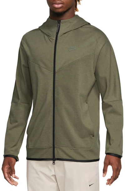 Nike Men's  Sportswear Tech Fleece Lightweight Full-zip Hoodie Sweatshirt In Green