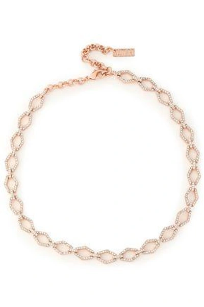 Luv Aj Woman Rose Gold-tone Crystal Choker Rose Gold