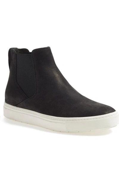 Vince Newlyn Leather High-top Skate Sneakers In Black Leather | ModeSens