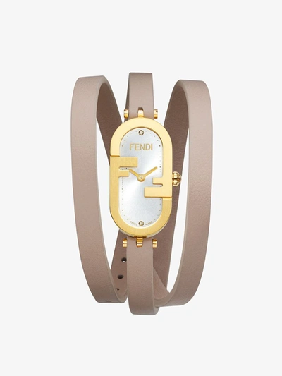 Fendi 'o'lock Vertical' Watch In Metallic