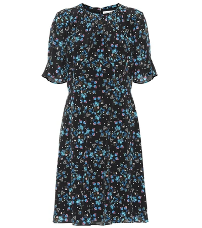 Altuzarra Short-sleeve Floral-print A-line Silk Crepe De Chine Midi Dress In Multicoloured