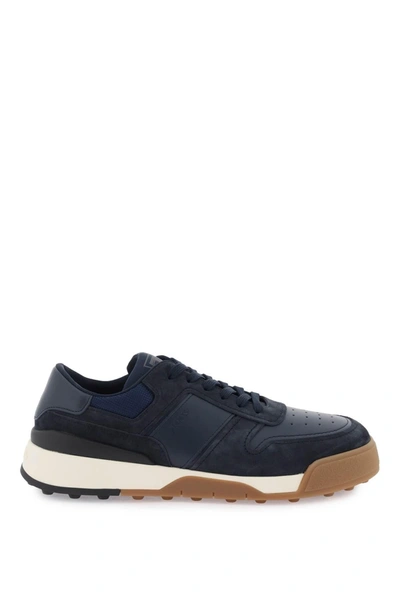Tod's Leather Sneakers In Blue