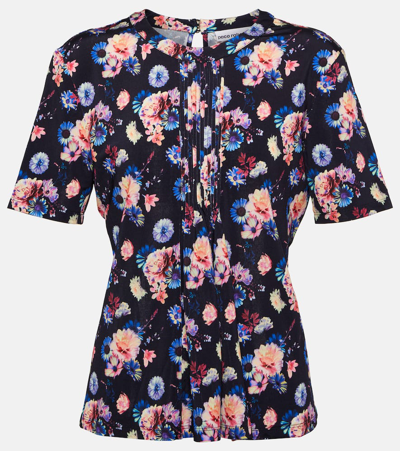 Rabanne Floral Top In Multicoloured
