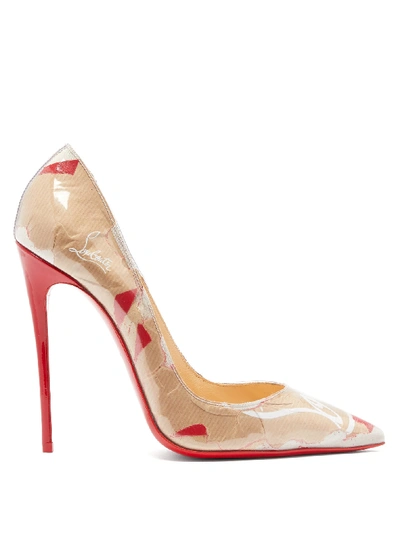 Christian Louboutin So Kate 120mm Collage Red Sole Pumps In Brown