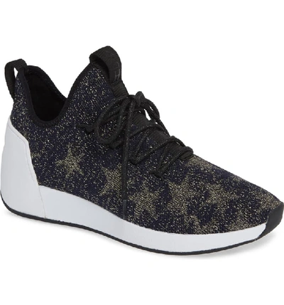 Ash Jaguar Star Platform Sneaker In Midnight Silver