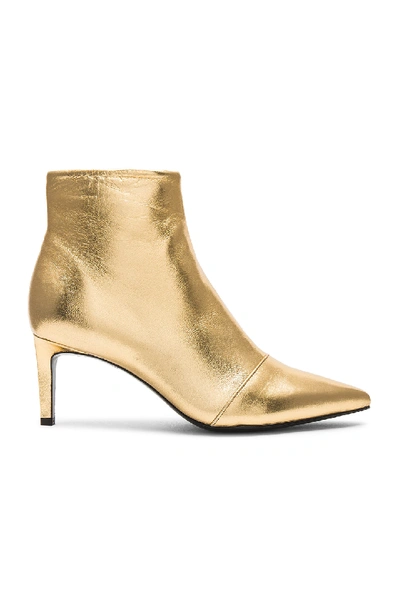 Rag & Bone Beha Metallic Zip Boot, Gold