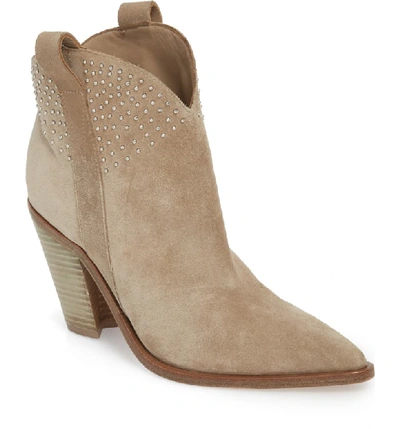 Sigerson Morrison Kalie Pointed-toe Suede Stud Boot In Cloud Suede